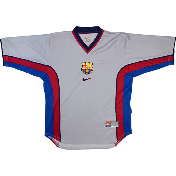 Camiseta Barcelona Replica Segunda Ropa Retro 1998 2001 Gris